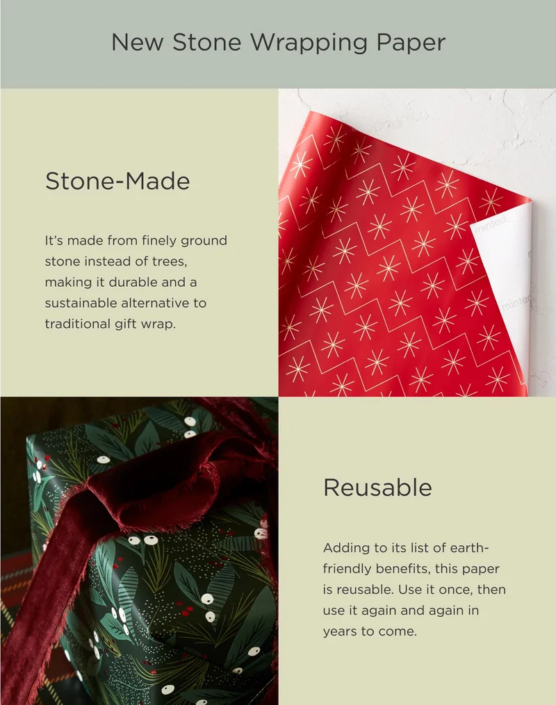 New stone ground wrapping paper