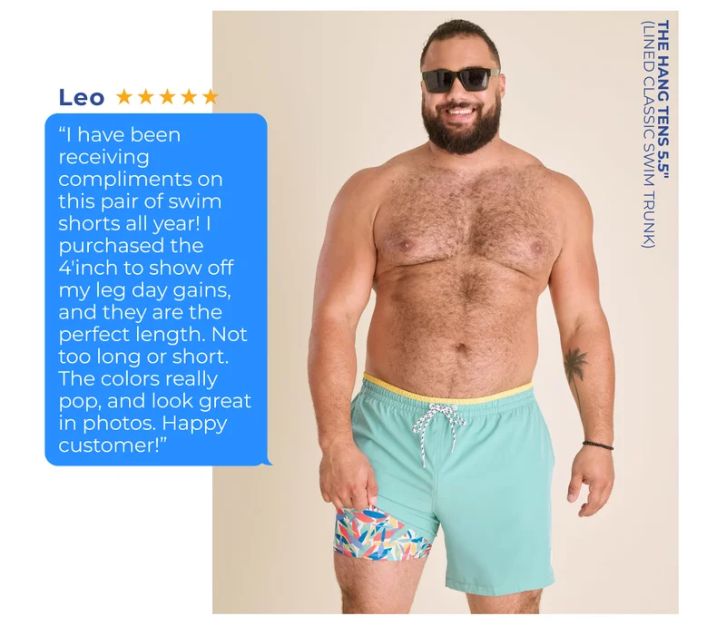 Lined Classic Swim Trunk: The Hang Tens 5.5"