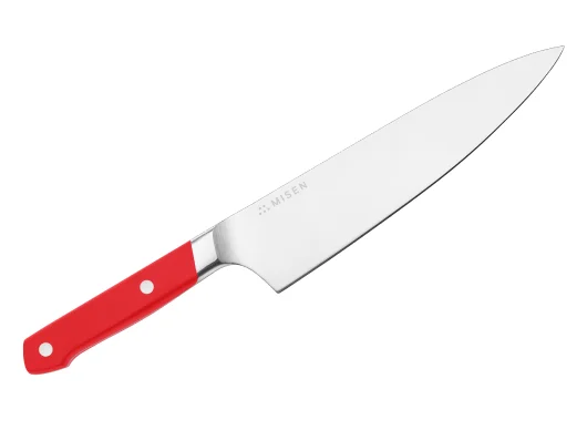 Misen Red Chef's Knife.