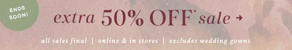 Ends Soon! extra 50% off sale
