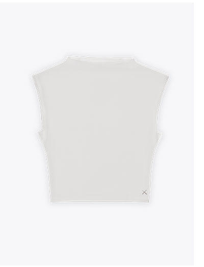 White Sleeveless Tomboy Tee