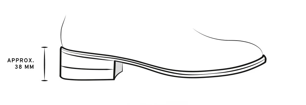 Features a higher heel