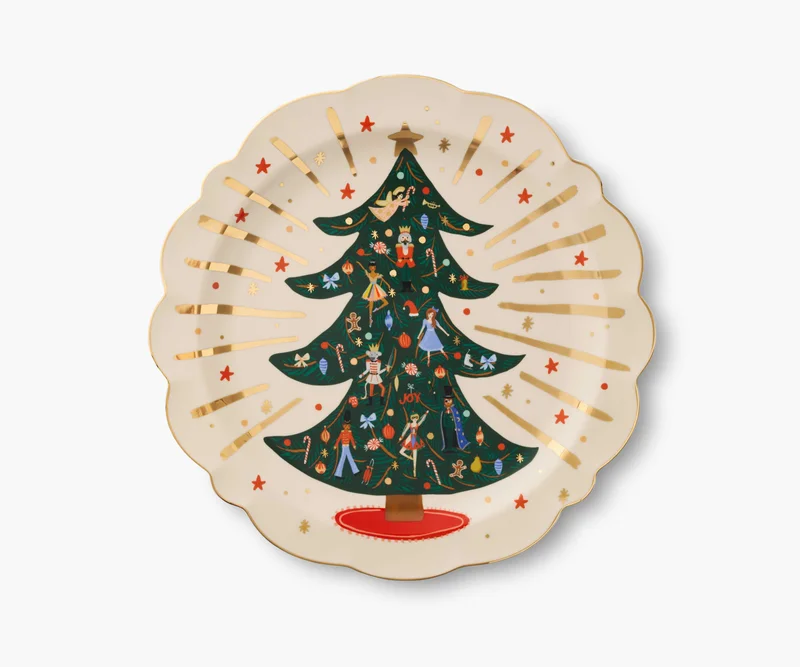Image of Round Porcelain Serving Platter - Nutcracker