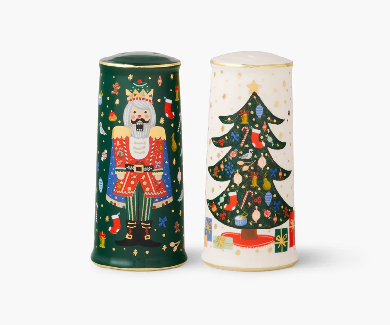 Image of Porcelain Salt & Pepper Shaker Set - Nutcracker