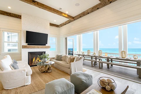 Take in the picturesque scenery of an oceanside home in Seacrest, Florida.