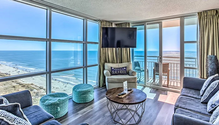 Oceanside views await in Myrtle Beach, South Carolina.