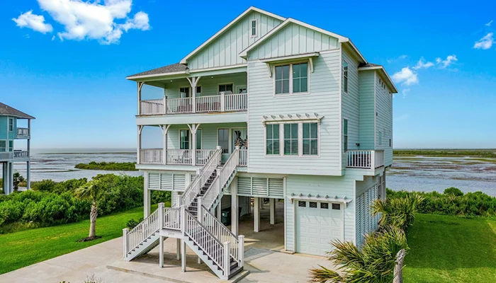 Beachfront bliss is yours in Galveston Island, Texas.