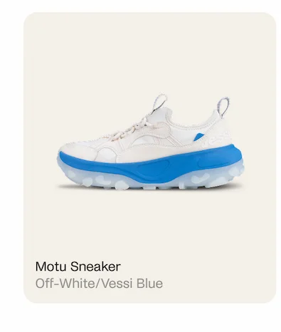 Motu Sneaker Off-White/Vessi Blue