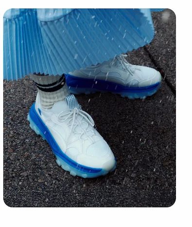 Motu Sneaker Off-White/Vessi Blue