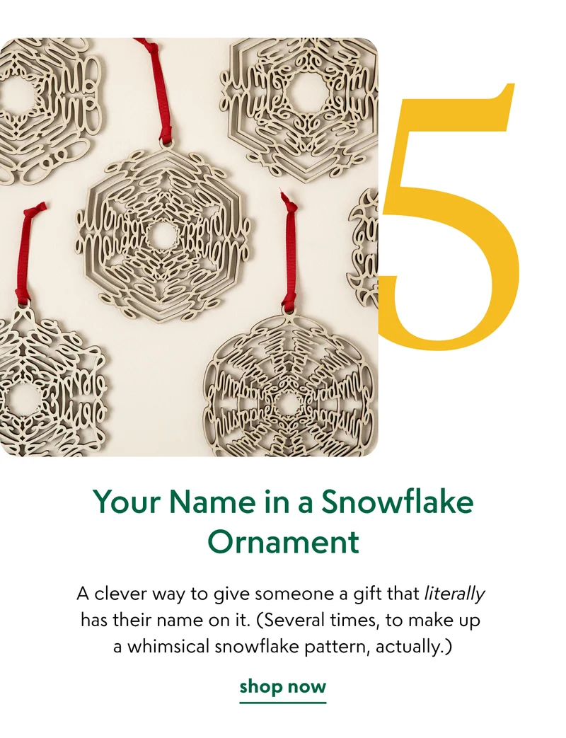 Your Name in a Snowflake Ornament