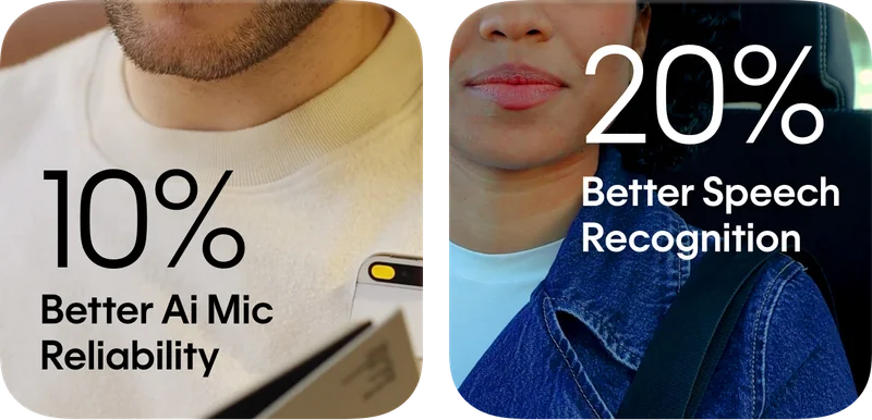 10% better Ai Mic reliability & 20% Better Speech Recognition
