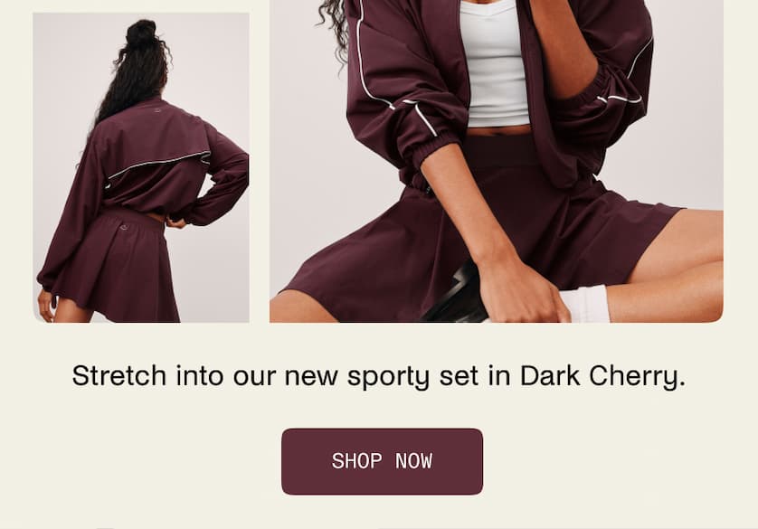 Score Pleated Skirt in Dark Cherry