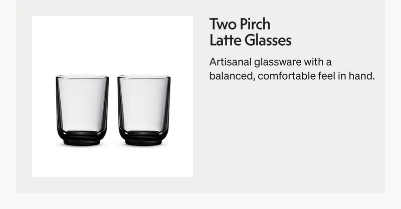 Two Pirch Latte Glasses