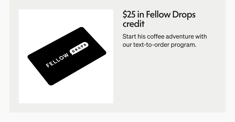 $25 in fellow drops credit