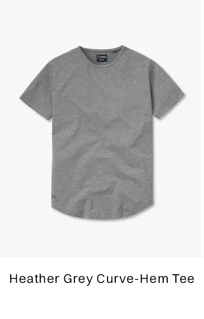 Heather Grey Curve-Hem Tee