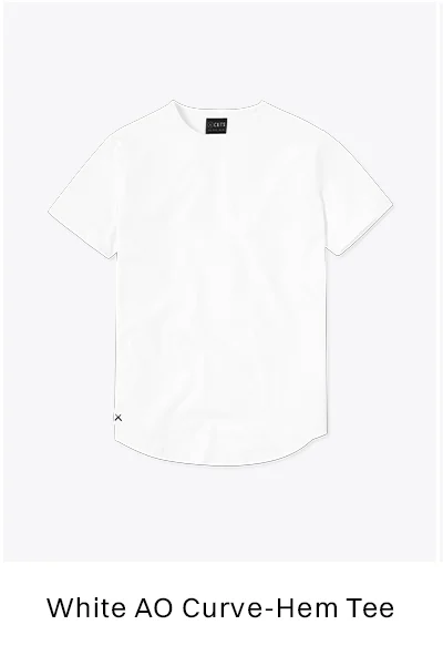 White AO Curve-Hem Tee
