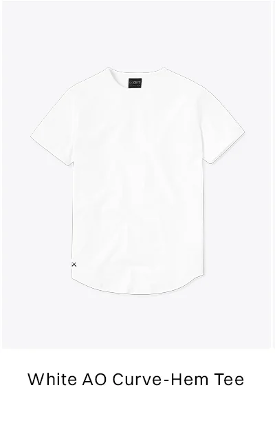 White AO Curve-Hem Tee