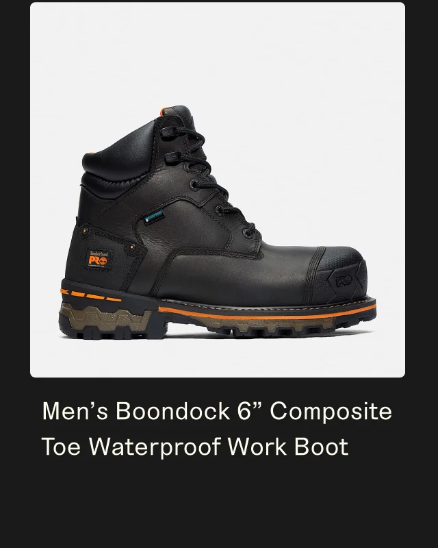 Men's Boondock 6 Inch Composite Toe Waterproof Work Boot