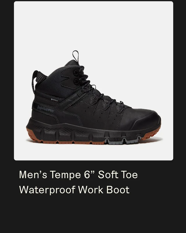 Men's Tempe 6 Inch Soft Toe Waterproof Work Boot
