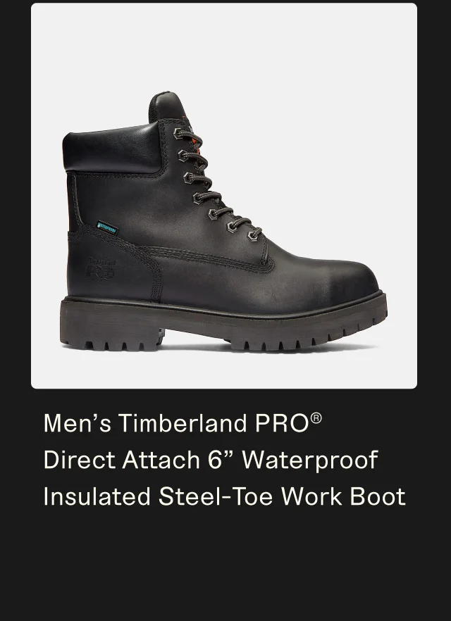 Men's Timberland PRO Direct Attach 6 Inch Waterproof Insulated Steel-Tow Work Boot