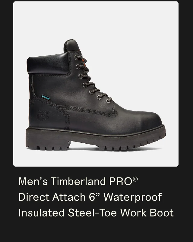 Men's Timberland PRO Direct Attach 6 Inch Waterproof Insulated Steel-Tow Work Boot