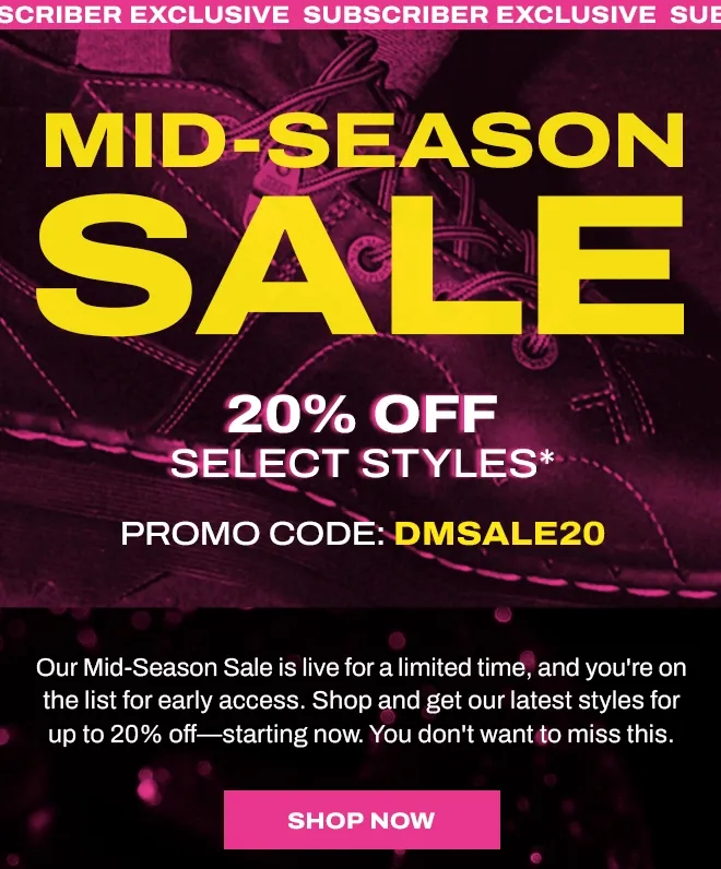Shop our Mid-Season Sale