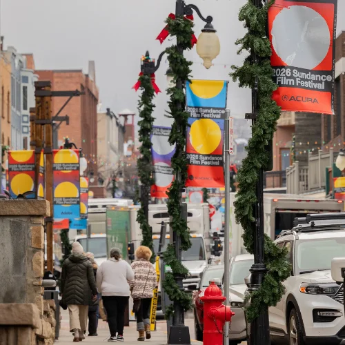Image of people walking in Park City.