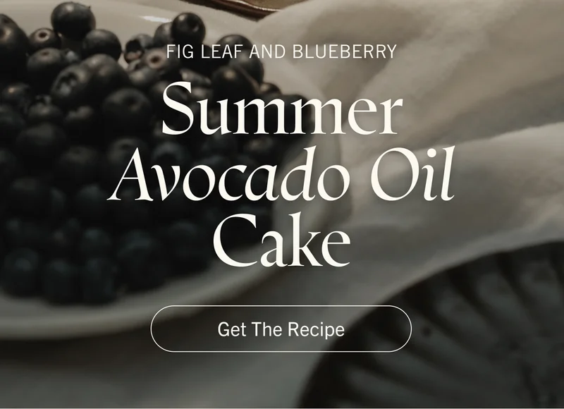 Fig Leaf and Blueberry Summer Avocado Oil Cake  | GET THE RECIPE