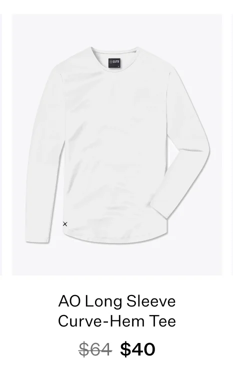 AO Long Sleeve Curve-Hem Tee