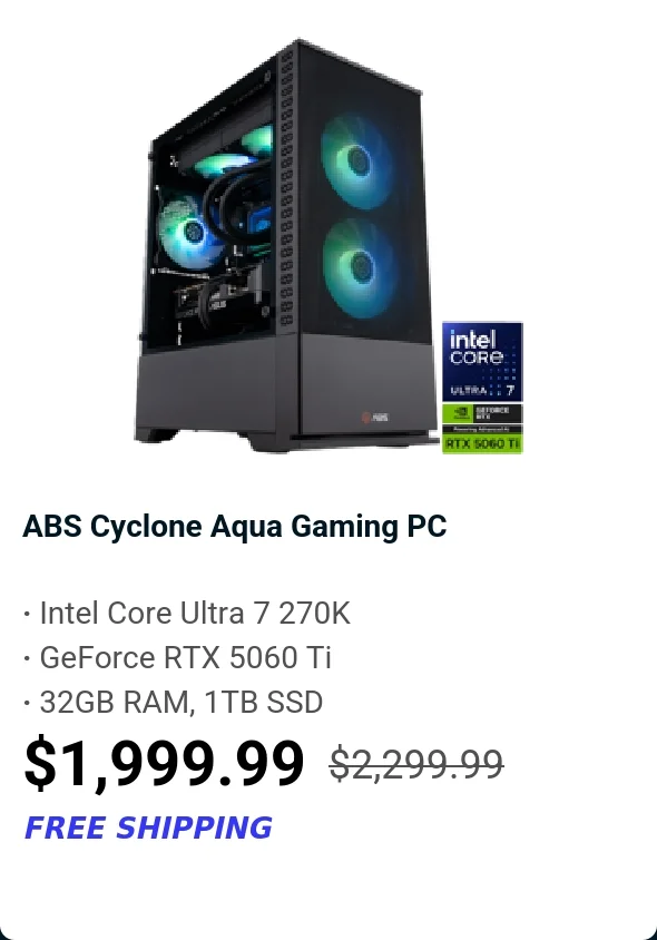 ABS Cyclone Aqua Gaming PC
