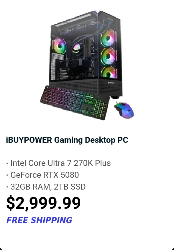 iBUYPOWER Gaming Desktop PC