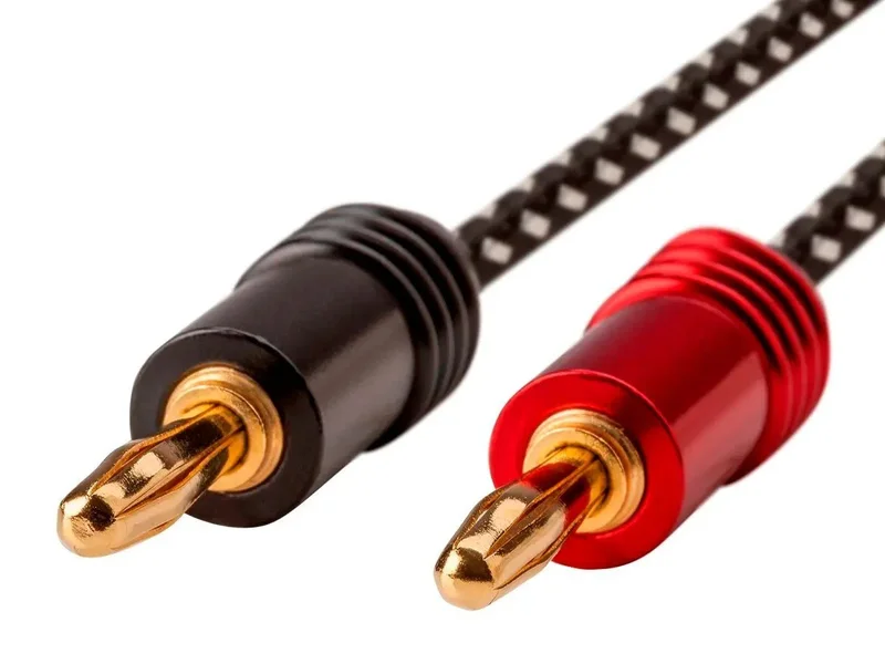 Monoprice Speaker Wire, Braided with Banana Plugs