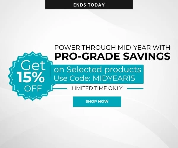 Ends Today. Power Through Mid-Year with Pro-Grade Savings. Get 15% Off on Selected Products. Use Code: discount code. Limited Time Only. Shop Now.