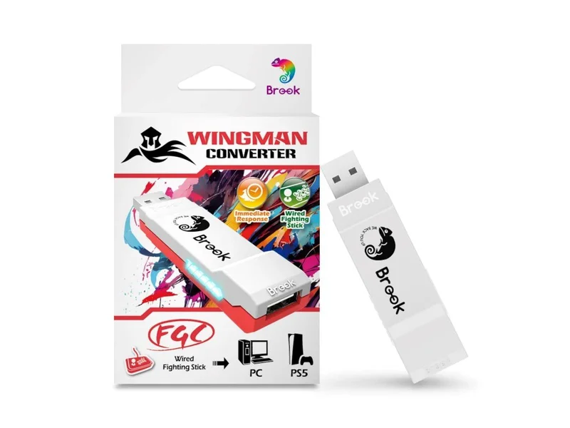 Brook Wingman FGC Arcade Joystick&nbsp;converter, For PS5 Fighting Games, Supports Street Fighter 6 and Tekken 8 [Exclusive Version]