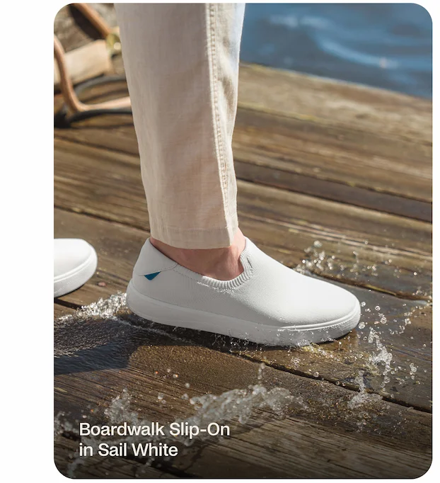 Boardwalk Slip-On in Sail White