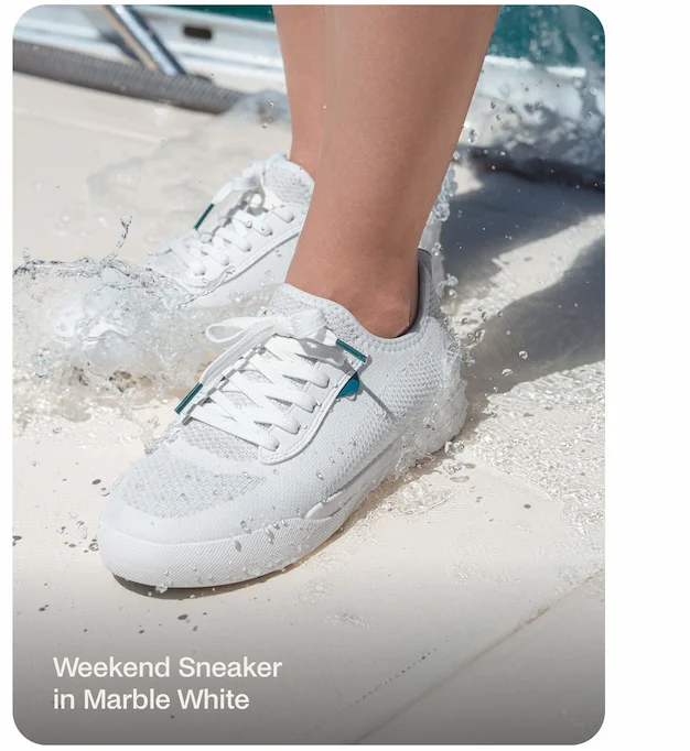 Weekend Sneaker in Marble White