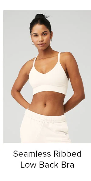 SEAMLESS RIBBED LOW BACK BRA