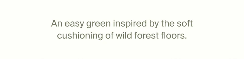 Easy green inspired by wild forest floors
