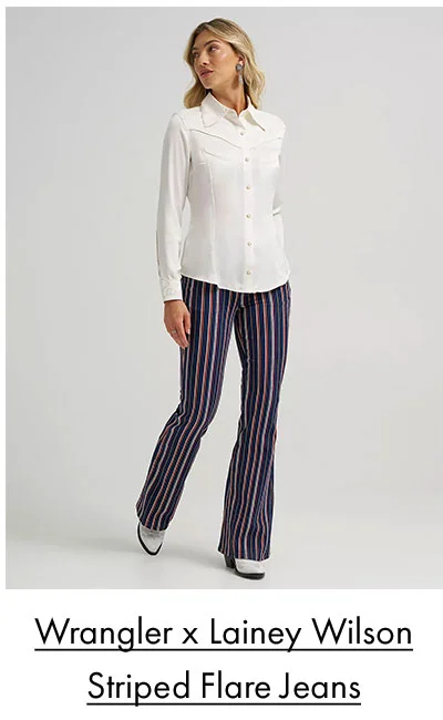 Wrangler x Lainey Wilson Striped Flare Jeans