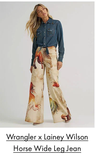 Wrangler x Lainey Wilson Horse Wide Leg Jean