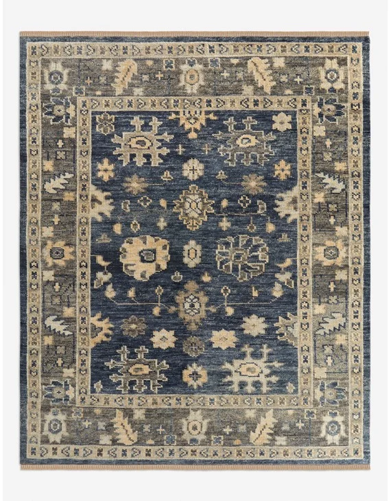 Bridger Hand-Knotted Wool Rug-Blue / 2'6" x 10' Runner