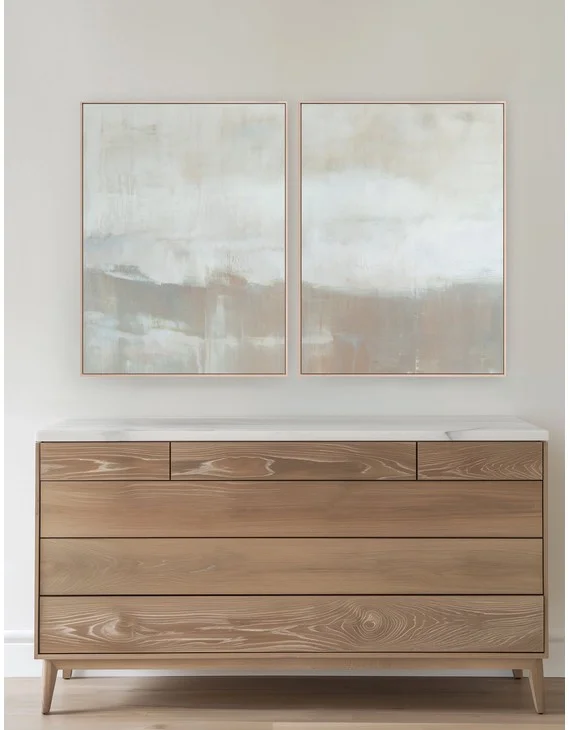 Higher Ground Diptych Wall Art (Set of 2) by Carol Benson-Cobb - Natural / 31" x 41"