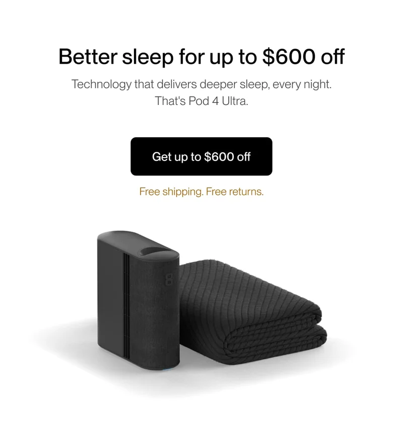 Better sleep for up to $600 off | Technology that delivers deeper sleep, every night.  That's Pod 4 Ultra.