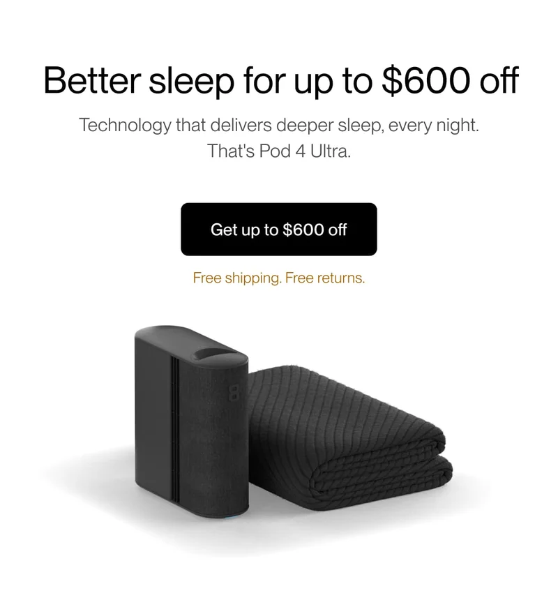 Better sleep for up to $600 off | Technology that delivers deeper sleep, every night. That's Pod 4 Ultra.