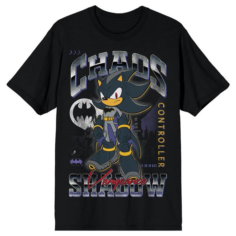 DC Comics X Sonic the Hedgehog Shadow as Batman Unisex Graphic T-Shirt GameStop Exclusive - Size: Small - Bioworld Merchandising