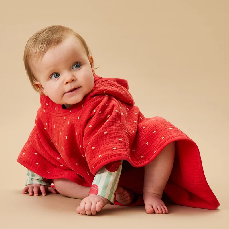 Image of Strawberry Muslin Poncho