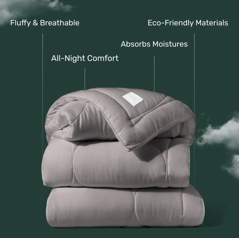 Fluffy & Breathable • All-Night Comfort • Absorbs Moistures • Eco-Friendly Materials