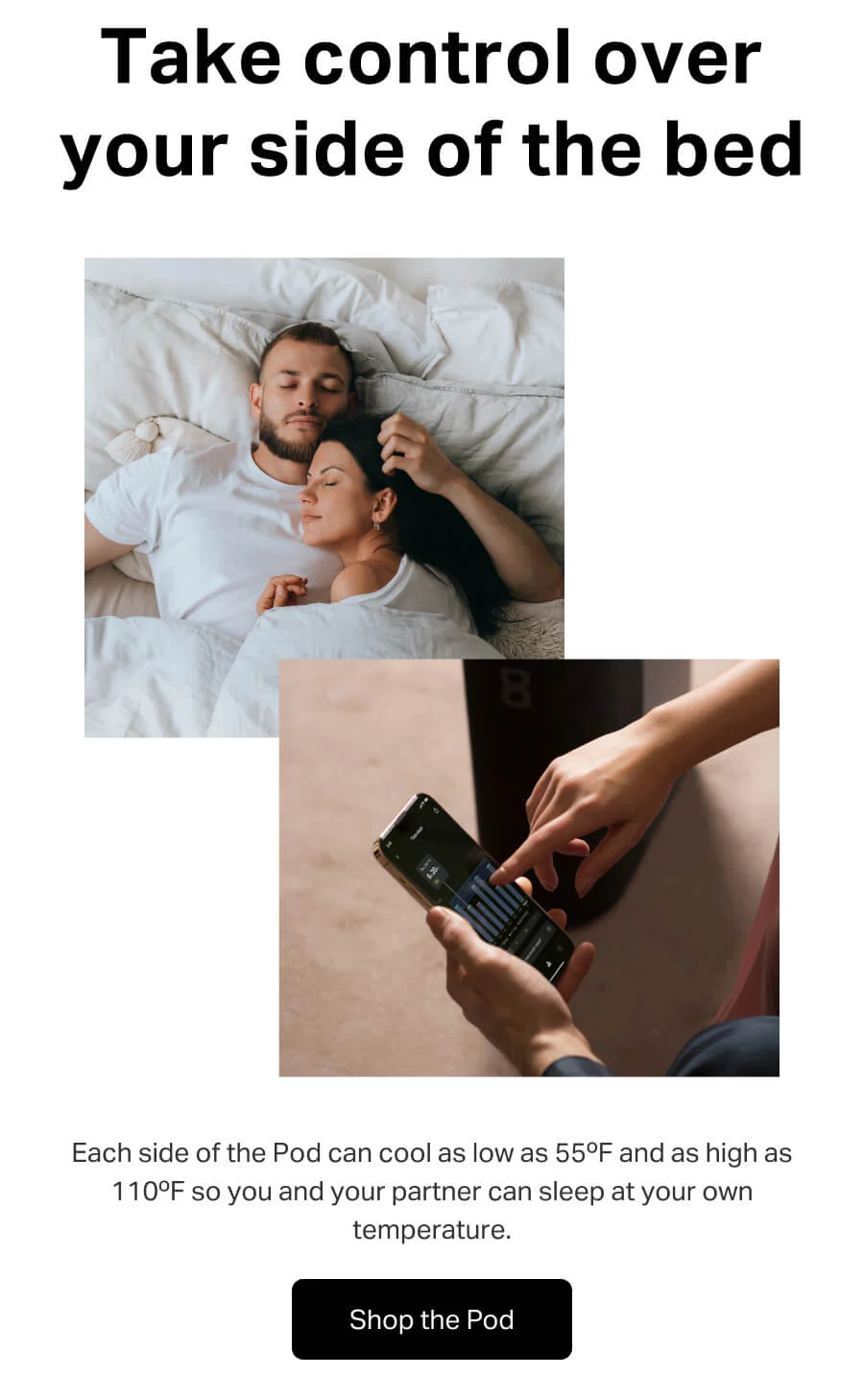 Take control over your side of the bed.