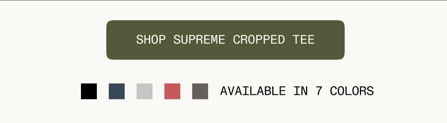 Featherweight Supreme Cropped Tee in Army Green Heather