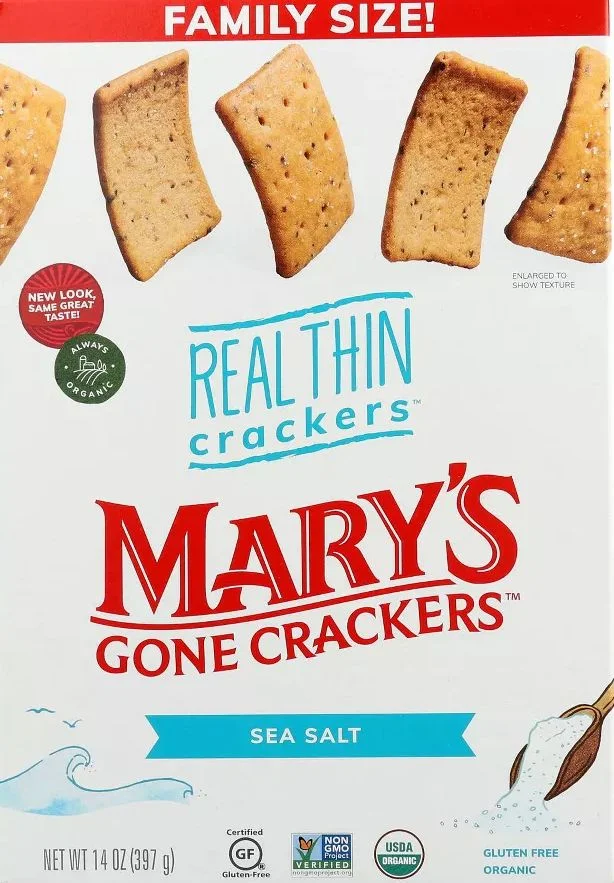 Image of Mary's Gone Crackers FAMILY SIZE Real Thin Crackers Sea Salt